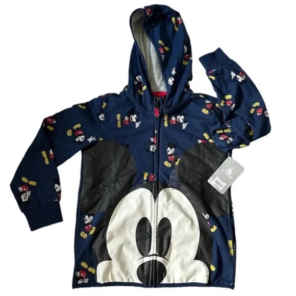 Hoodie Lot with Shirt- Disney Mickey Mouse Youth Size 5/6 Zip Sweatshirt NWT - Picture 2 of 11